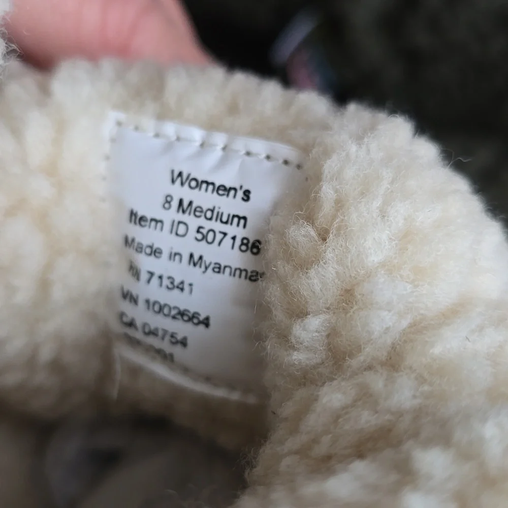 NEW L.L. Bean Women's Cozy Slipper Booties Pile Fleece Kelp Green size 8 - Picture 6 of 7